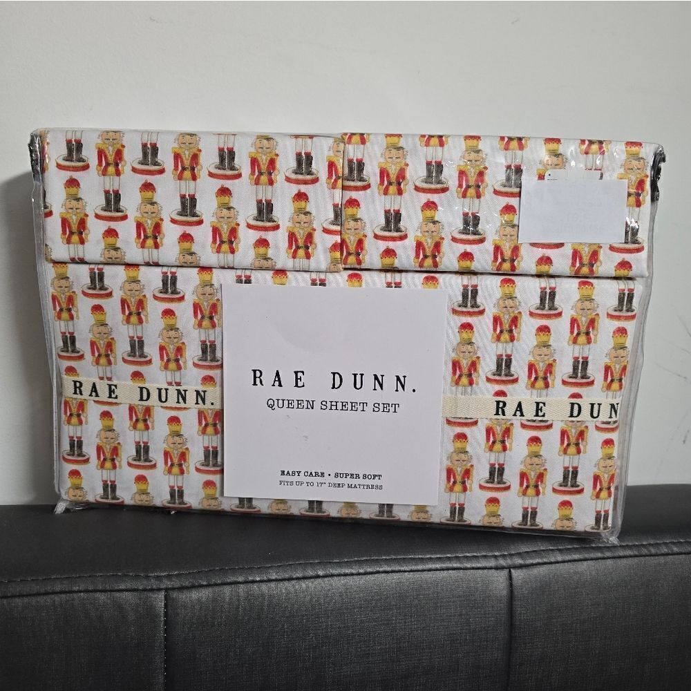 Rae Dunn Christmas Nutcracker Queen size Sheet Set